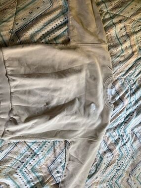 Nike Crewneck Sweatshirt in Beige with Small White Swoosh